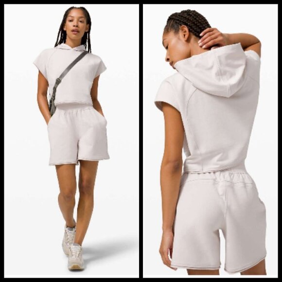 💕LULULEMON💕 LA Boxy Hoodie & High Rise Short Set - Picture 1 of 16